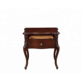 High quality solid wood accent bedside lightstand table with drawers